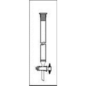 Colonne d. 10x300mm (utile), cono f. NS 14/23, rub. m. PTFE e s.p.