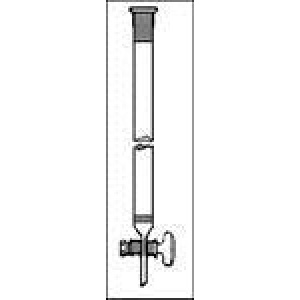 Colonne diam. 10x100mm (utile), cono f. NS 14/23, rub. m.vetro e s.p.